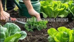 harvesting and maintaining greens