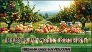 harvesting and storing organic fruit