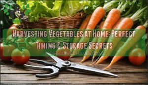 harvesting vegetables at home