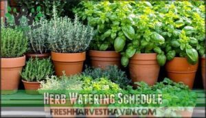 herb watering schedule