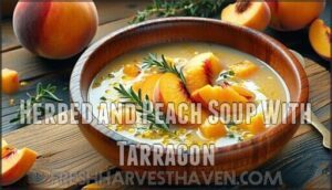herbed and peach soup with tarragon