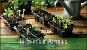 labeling and watering