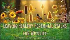 leaving healthy perennial stalks for wildlife