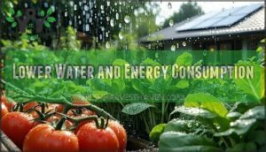 lower water and energy consumption