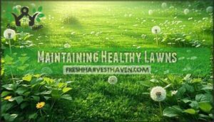maintaining healthy lawns