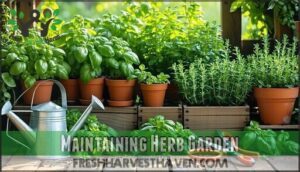 maintaining herb garden