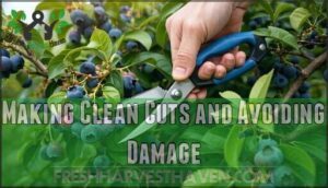 making clean cuts and avoiding damage