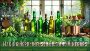 making herb-infused oils and vinegars