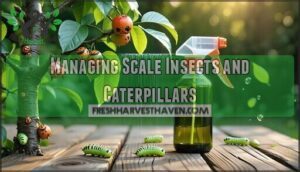 managing scale insects and caterpillars
