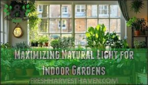 maximizing natural light for indoor gardens