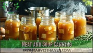 meat and soup canning