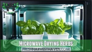 microwave drying herbs