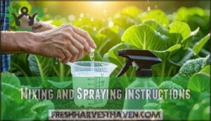 mixing and spraying instructions