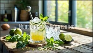 muddling and garnishing