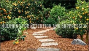 mulching for retention and suppression