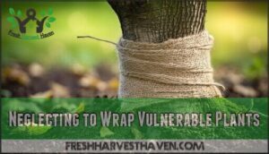 neglecting to wrap vulnerable plants