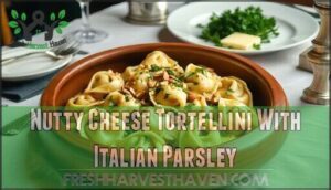 nutty cheese tortellini with italian parsley
