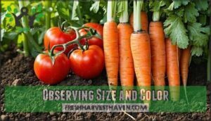 observing size and color