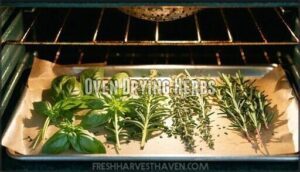 oven drying herbs
