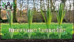 parsnip harvest times and sizes