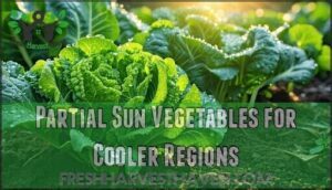partial sun vegetables for cooler regions