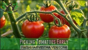 picking tomatoes early
