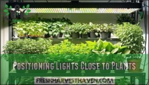 positioning lights close to plants