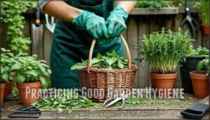 practicing good garden hygiene