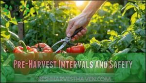 pre-harvest intervals and safety