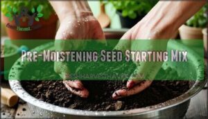 pre-moistening seed starting mix
