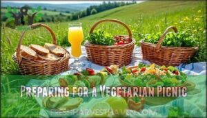 preparing for a vegetarian picnic