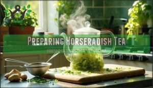 preparing horseradish tea
