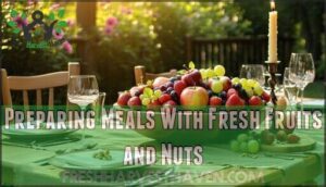 preparing meals with fresh fruits and nuts