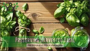 preserving harvested basil