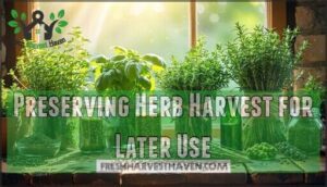preserving herb harvest for later use