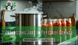 processing jars in pressure canner