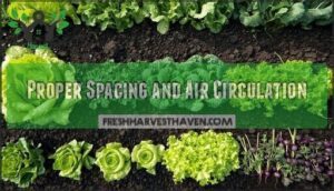 proper spacing and air circulation