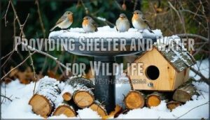 providing shelter and water for wildlife