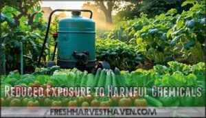 reduced exposure to harmful chemicals