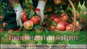 remove infected fruit and leaves