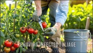 removing infected foliage