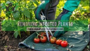 removing infected plants