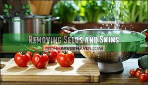 removing seeds and skins