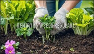 removing weeds regularly