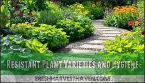 resistant plant varieties and hygiene