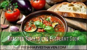 roasted tomato and eggplant soup