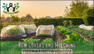 row covers and mulching