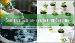 sanitize containers before seeding