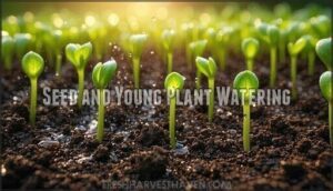 seed and young plant watering