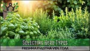 selecting herb types